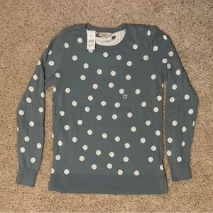 XS Loft Light Blue Polka Dot Sweater - NWT